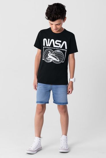 Camiseta Nasa infantil unissex em malha Brandili - 10