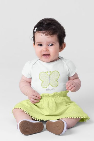 Conjunto infantil menina com body e saia Mundi - G