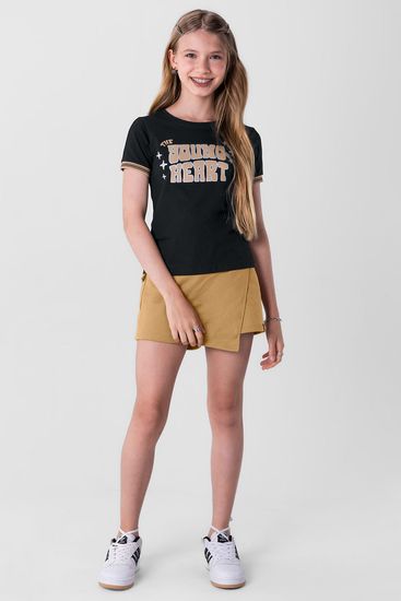 Conjunto infantil menina com shorts saia Young Class - 8