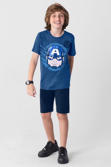 Conjunto Marvel Avengers infantil menino Brandili - 10