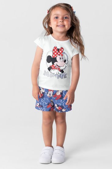 Conjunto Minnie Mouse infantil menina Brandili - 1