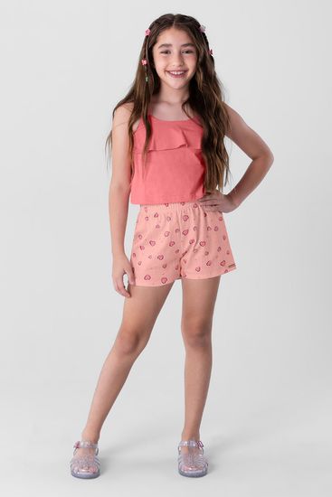 Conjunto infantil menina em malha Brandili - 4