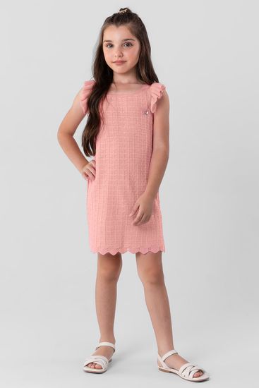 Vestido infantil menina em tricô Mundi - 10