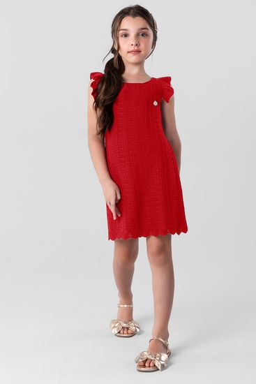 Vestido infantil menina em tricô Mundi - 4
