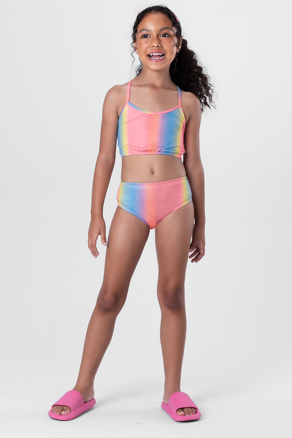 Biquíni Em Malha UV Infantil Menina Brandili