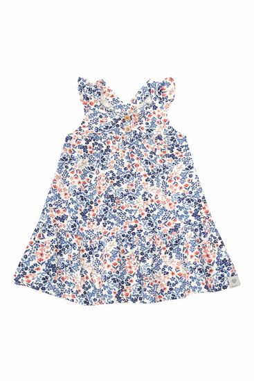 Vestido em cotton infantil menina estampado Mundi - 1