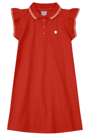 Vestido polo infantil menina em piquet comfort Mundi - 4