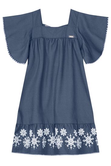 Vestido denim infantil menina Mundi - 10