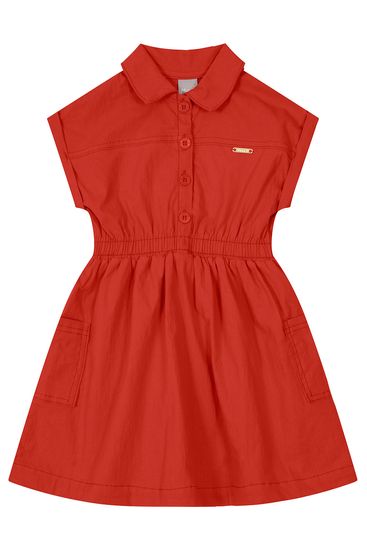 Vestido infantil menina em tricoline comfort Mundi - 10