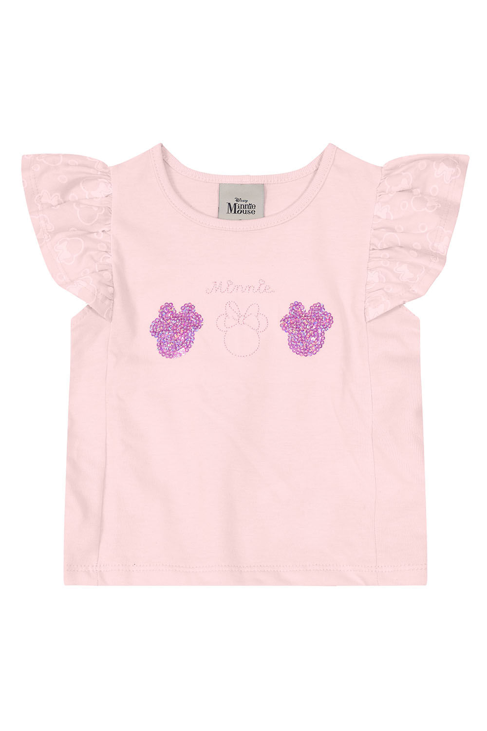 Blusa Infantil Menina Minnie Mouse Em Malha Brandili