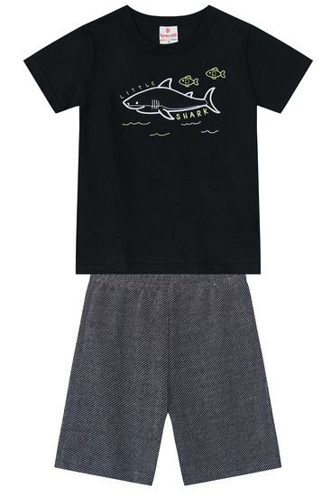 Conjunto infantil menino com camiseta e bermuda Brandili - 1