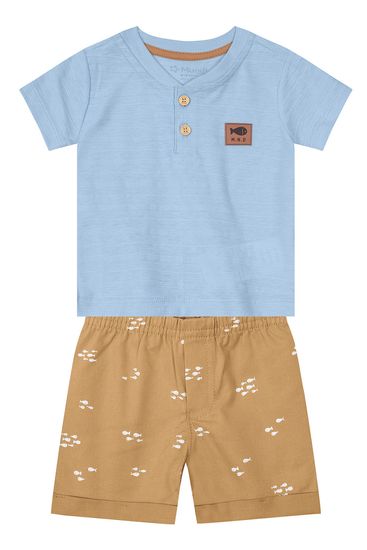Conjunto bebê menino Mundi - G