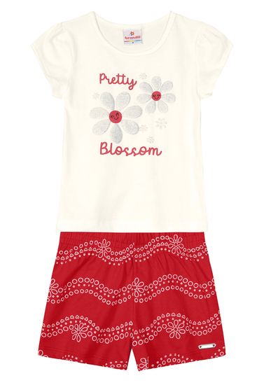 Conjunto infantil menina em malha Brandili - 1