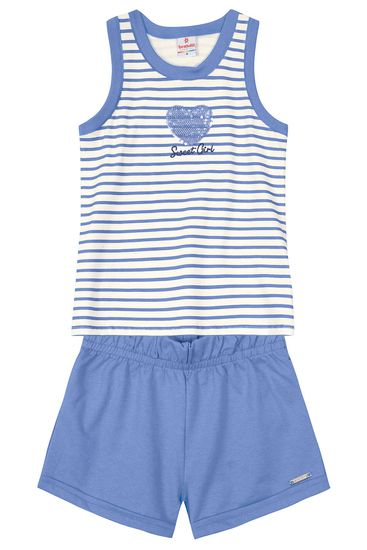 Conjunto infantil menina com regata Brandili - 4