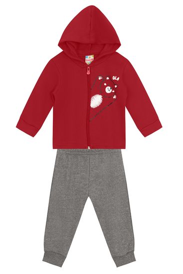 Conjunto infantil menino de ursinho Brandili