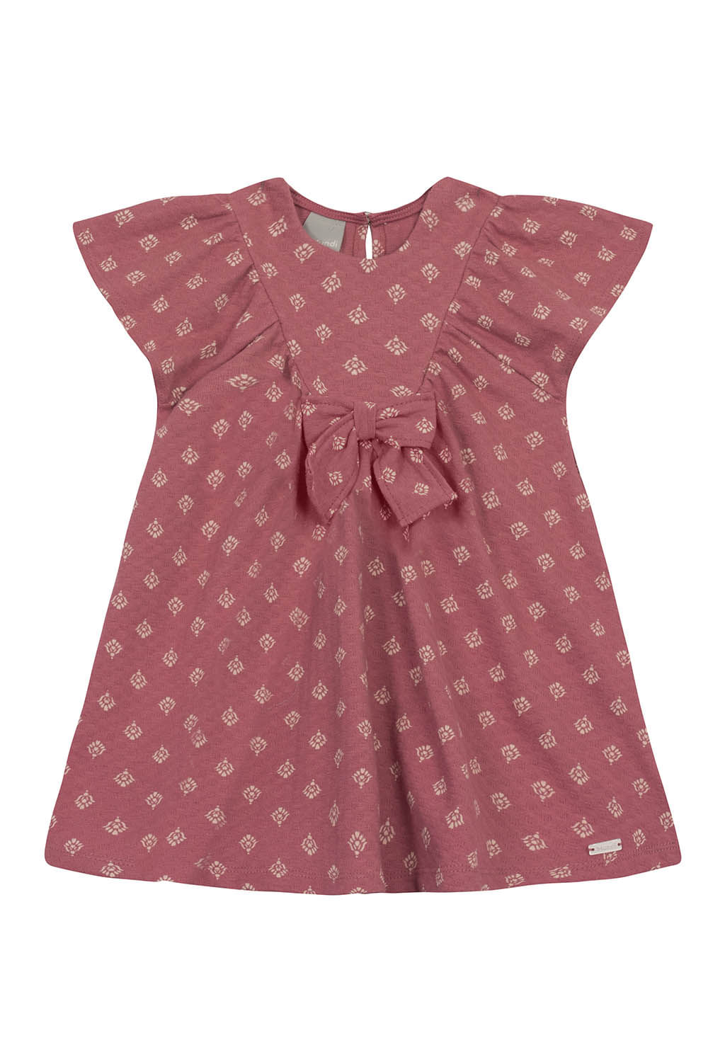 Vestido infantil menina com laço Mundi