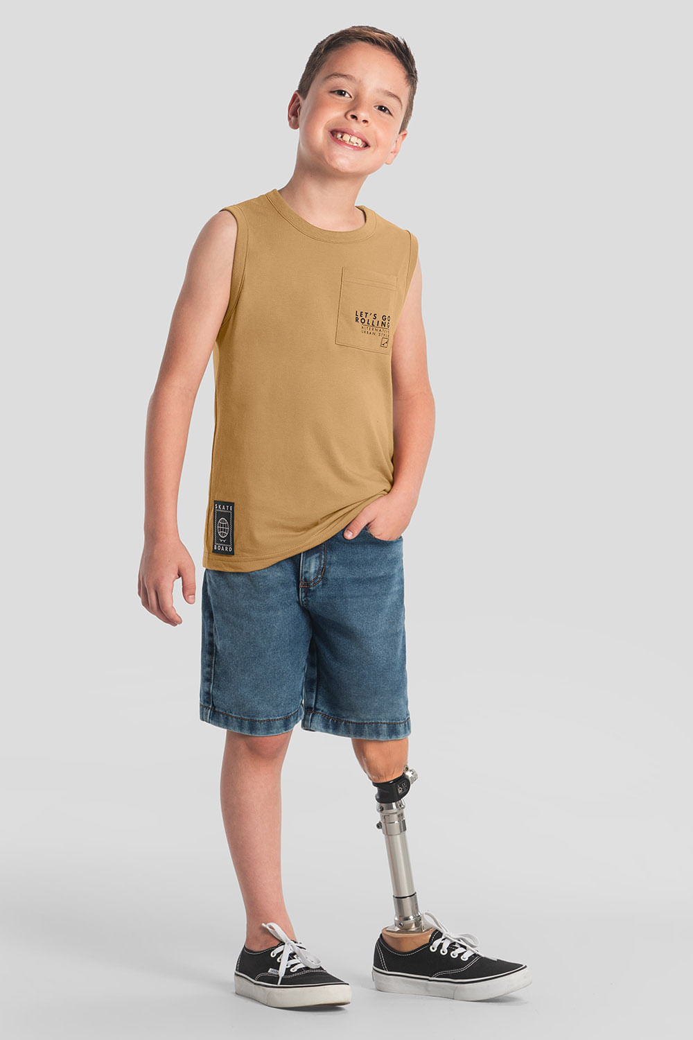 Regata infantil menino de skate Brandili
