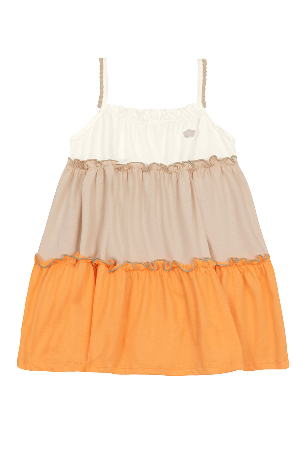 Vestido infantil menina com pompom Brandili