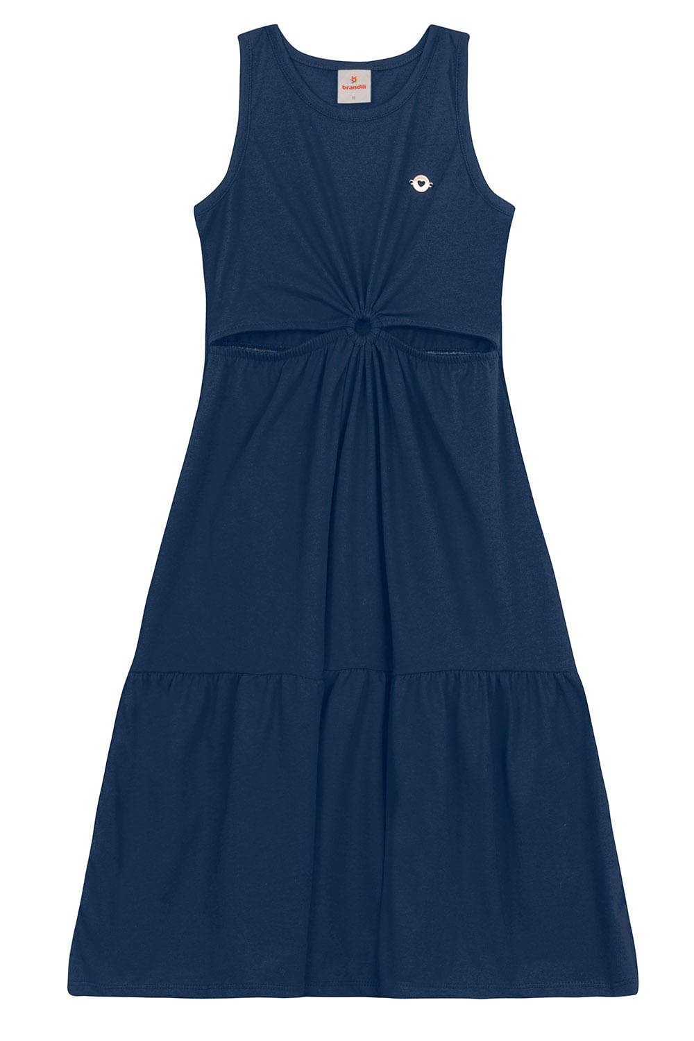 Vestido infantil menina com recortes Brandili