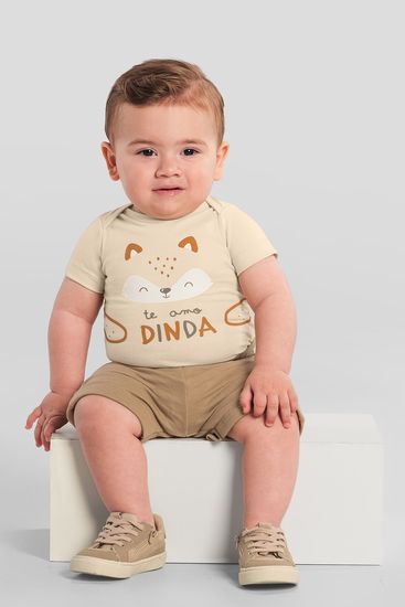 Body bebê unissex te amo dinda Brandili Baby - G