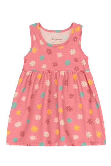 Vestido bebê menina colorido de flores Brandili - G