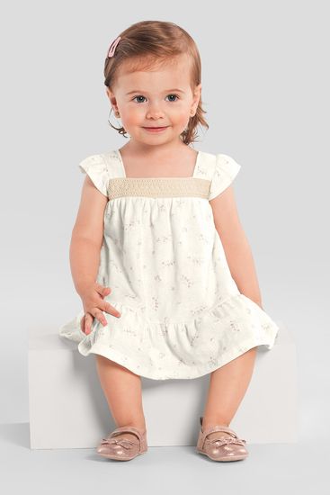 Vestido bebê menina florido Mundi - 1
