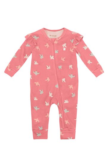 Macacão bebê menina de passarinho Brandili Baby - G