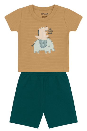 Conjunto bebê menino jacarézinho Brandili Baby - G