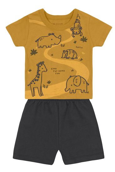 Conjunto bebê menino de bichinhos Brandili - G