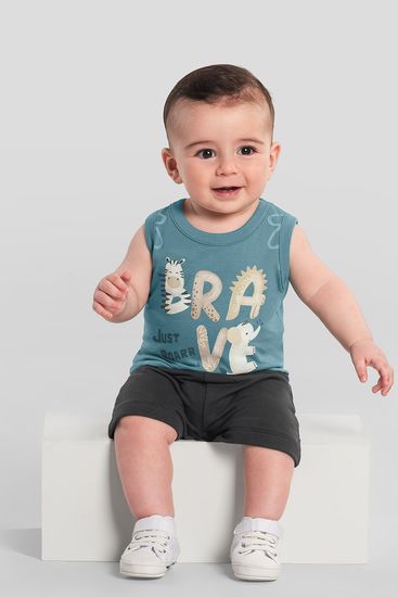 Conjunto bebê menino de elefantinho Brandili - 1