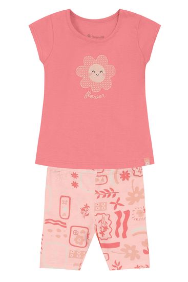Conjunto bebê menina florido Brandili Baby - G