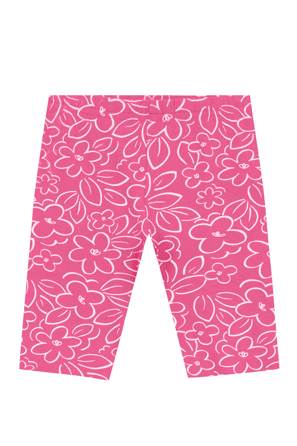 Bermuda ciclista infantil menina florida em cotton Brandili