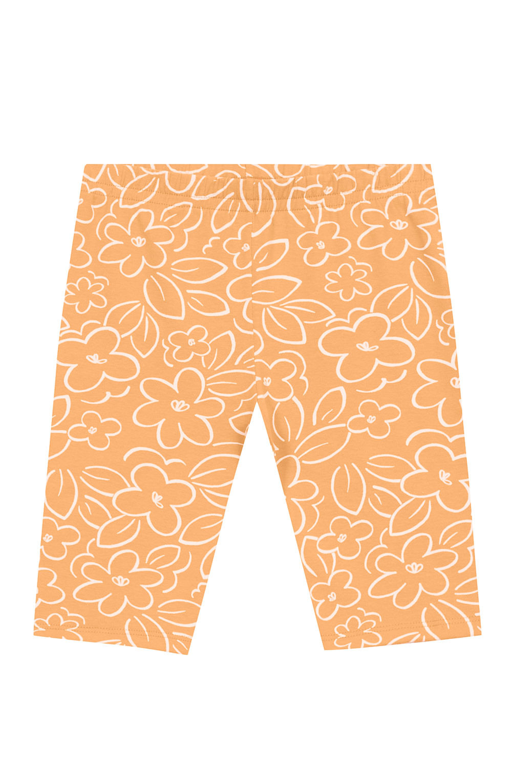 Bermuda ciclista infantil menina florida em cotton Brandili