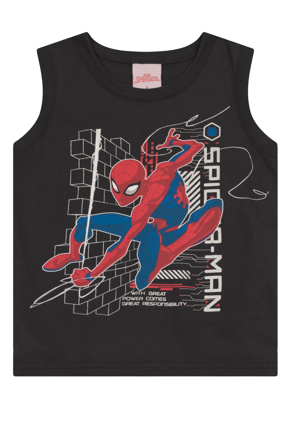 Regata infantil menino do Homem-Aranha metalizado Brandili