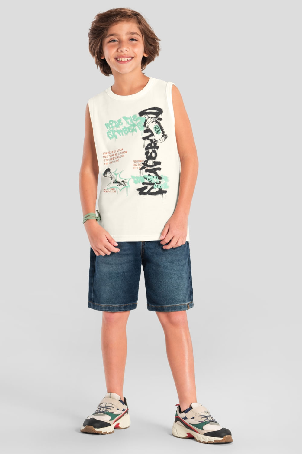 Regata infantil menino de skate em gel Brandili