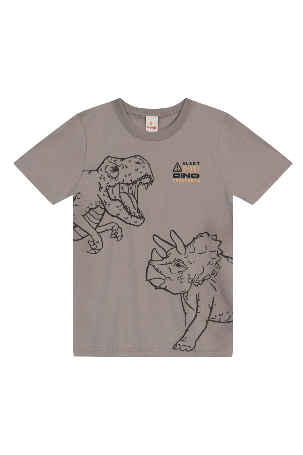 Camiseta infantil menino de dinossauro em puff Brandili