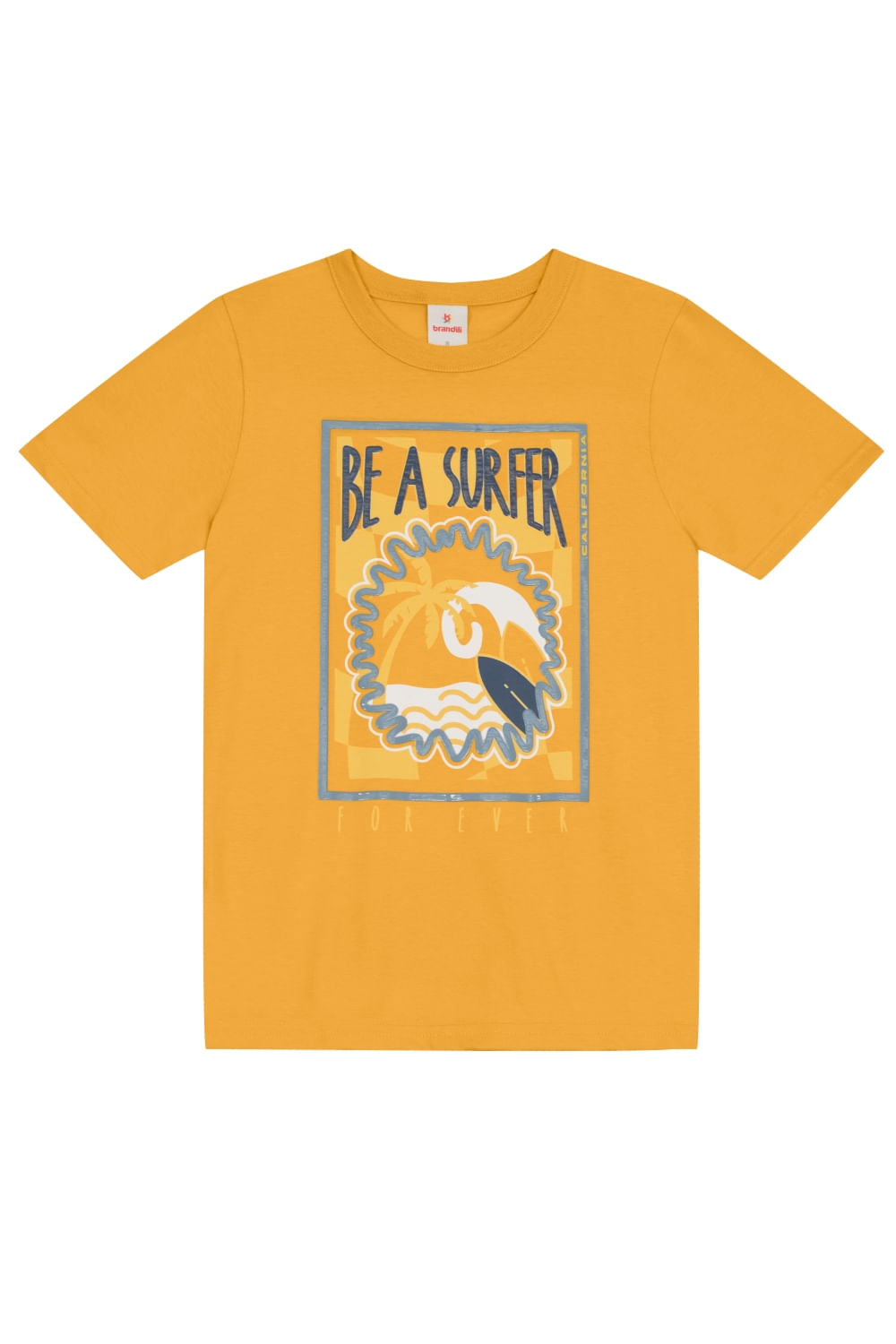 Camiseta infantil menino tropical em gel Brandili