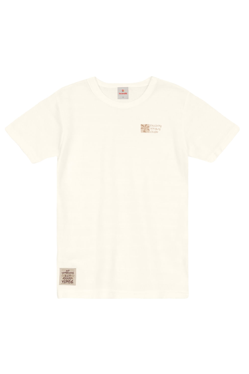 Camiseta infantil menino em malha texturizada Brandili