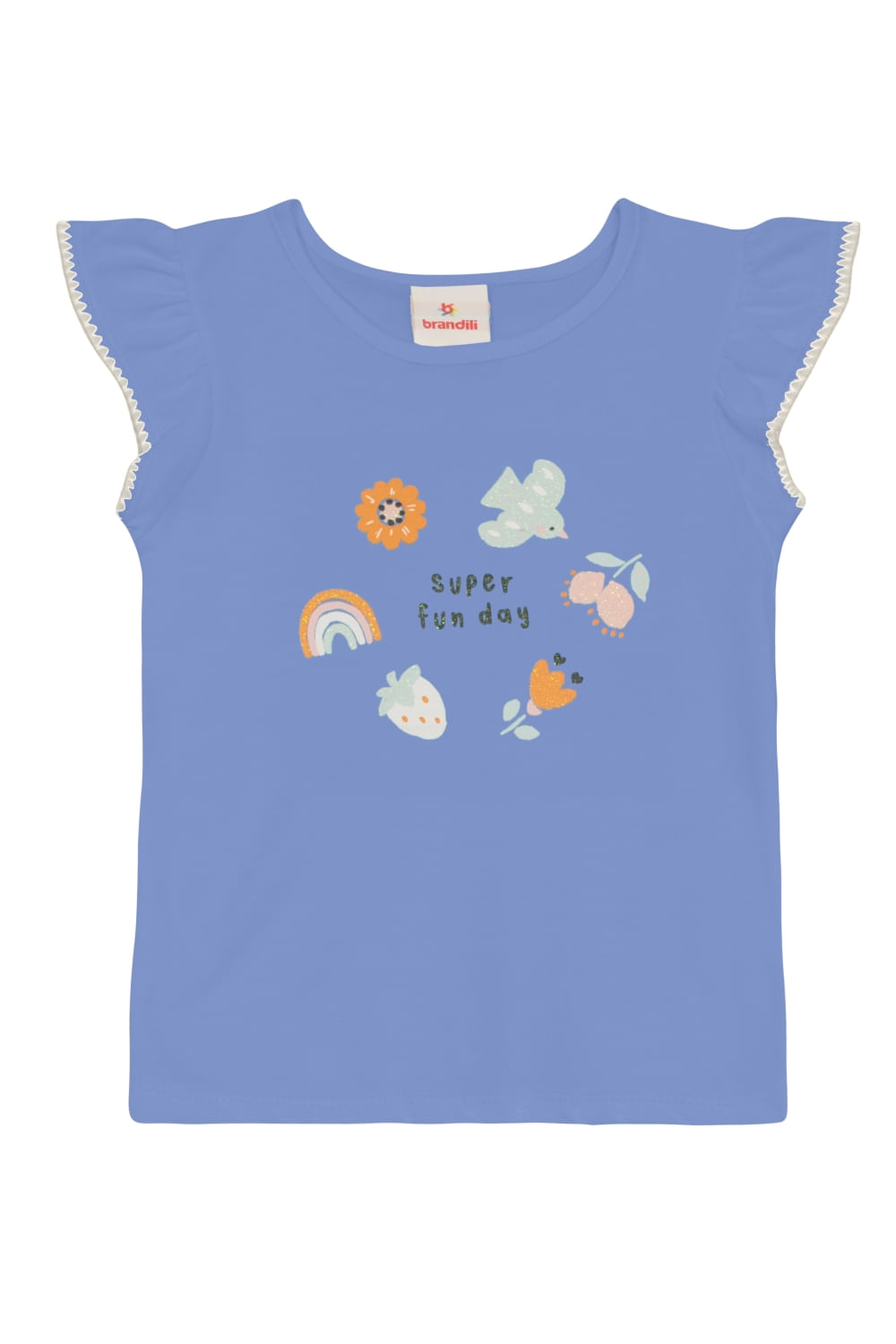 Blusa infantil menina com glitter Brandili