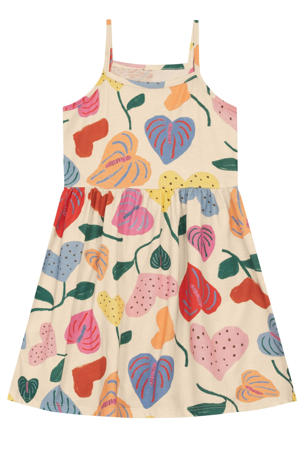 Vestido infantil menina com flores Brandili