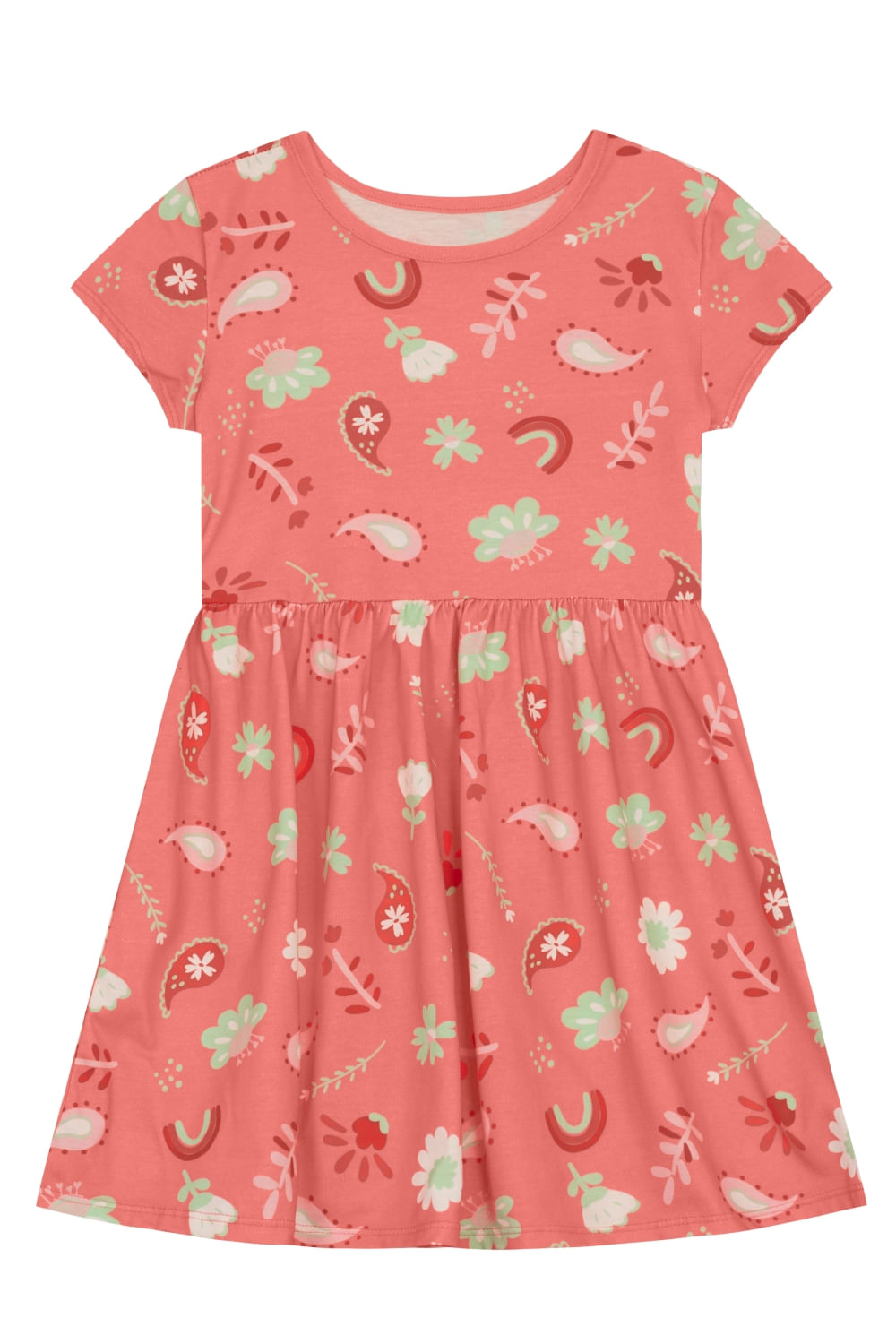 Vestido infantil menina arco-íris Brandili