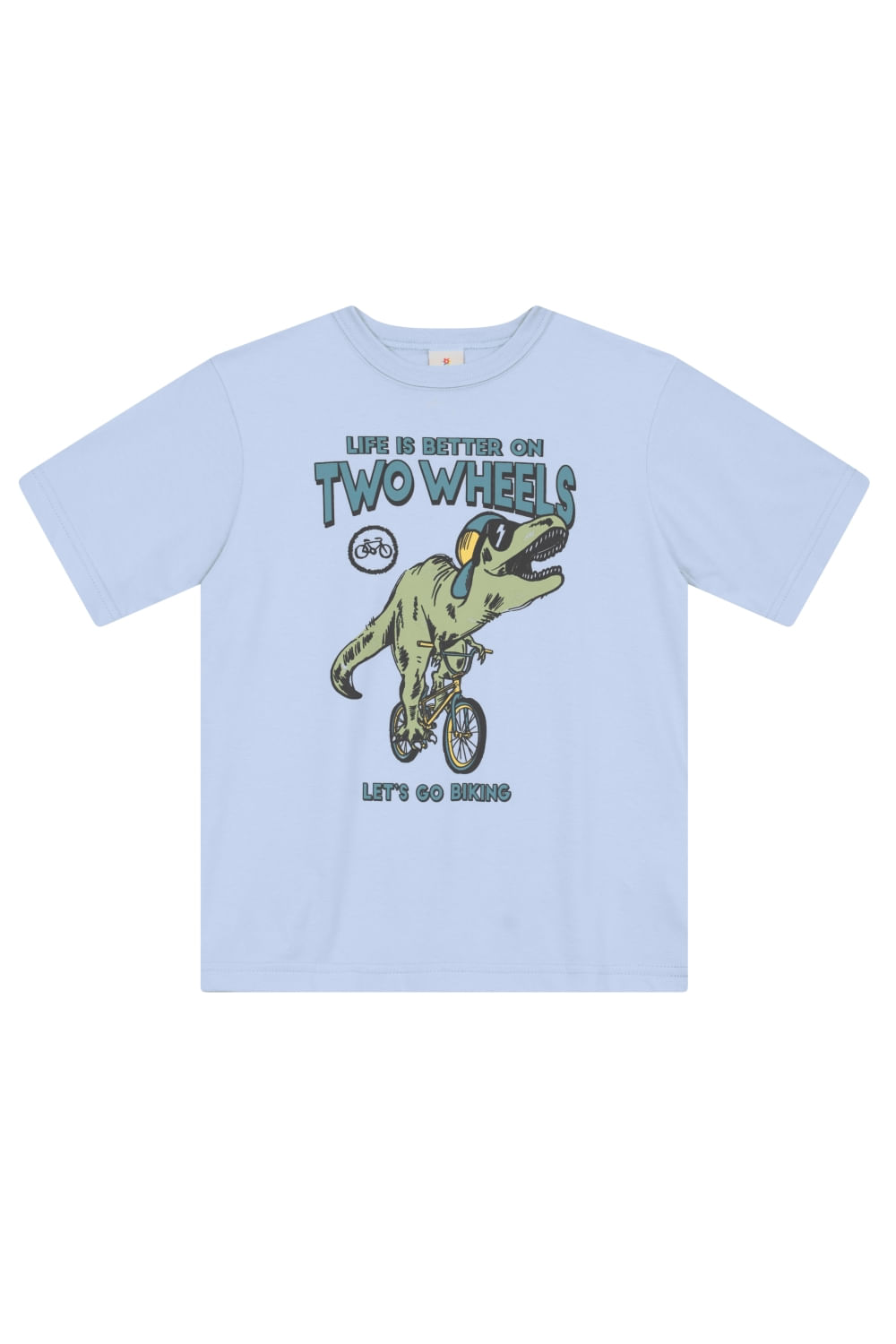 Camiseta infantil menino de dinossauro em malha Brandili
