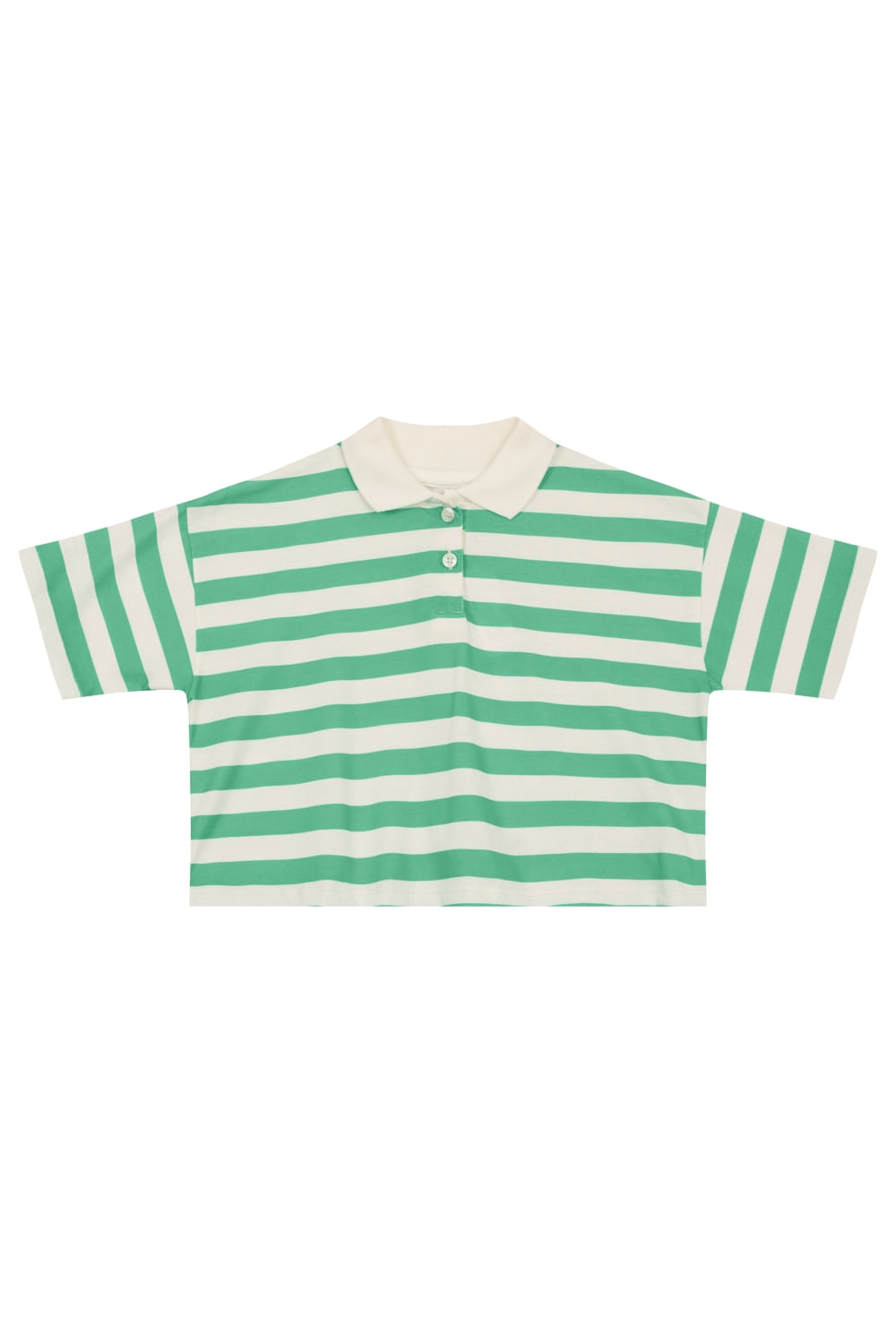 Blusa polo infantil menina listrada Brandili