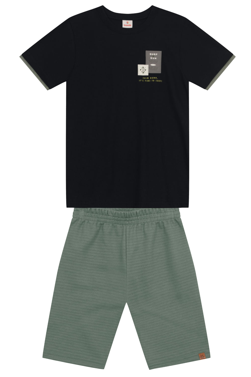 Conjunto infantil menino texturizado Brandili