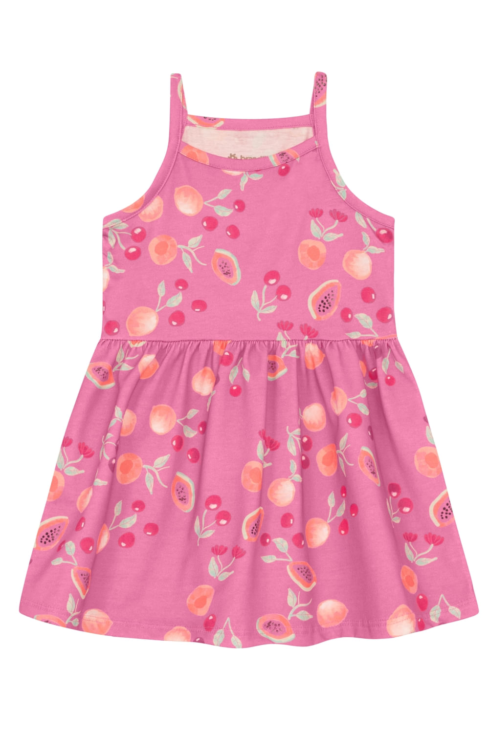 Vestido infantil menina de frutinhas Brandili