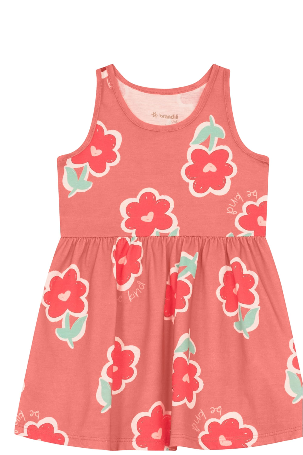 Vestido infantil menina de flores Brandili