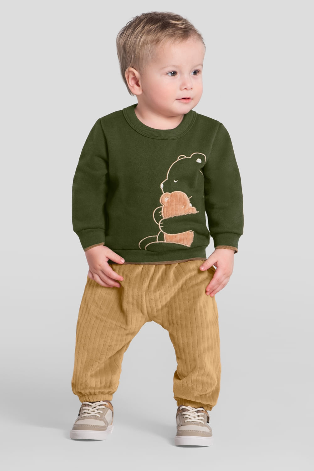 Conjunto bebê menino de ursinho Mundi