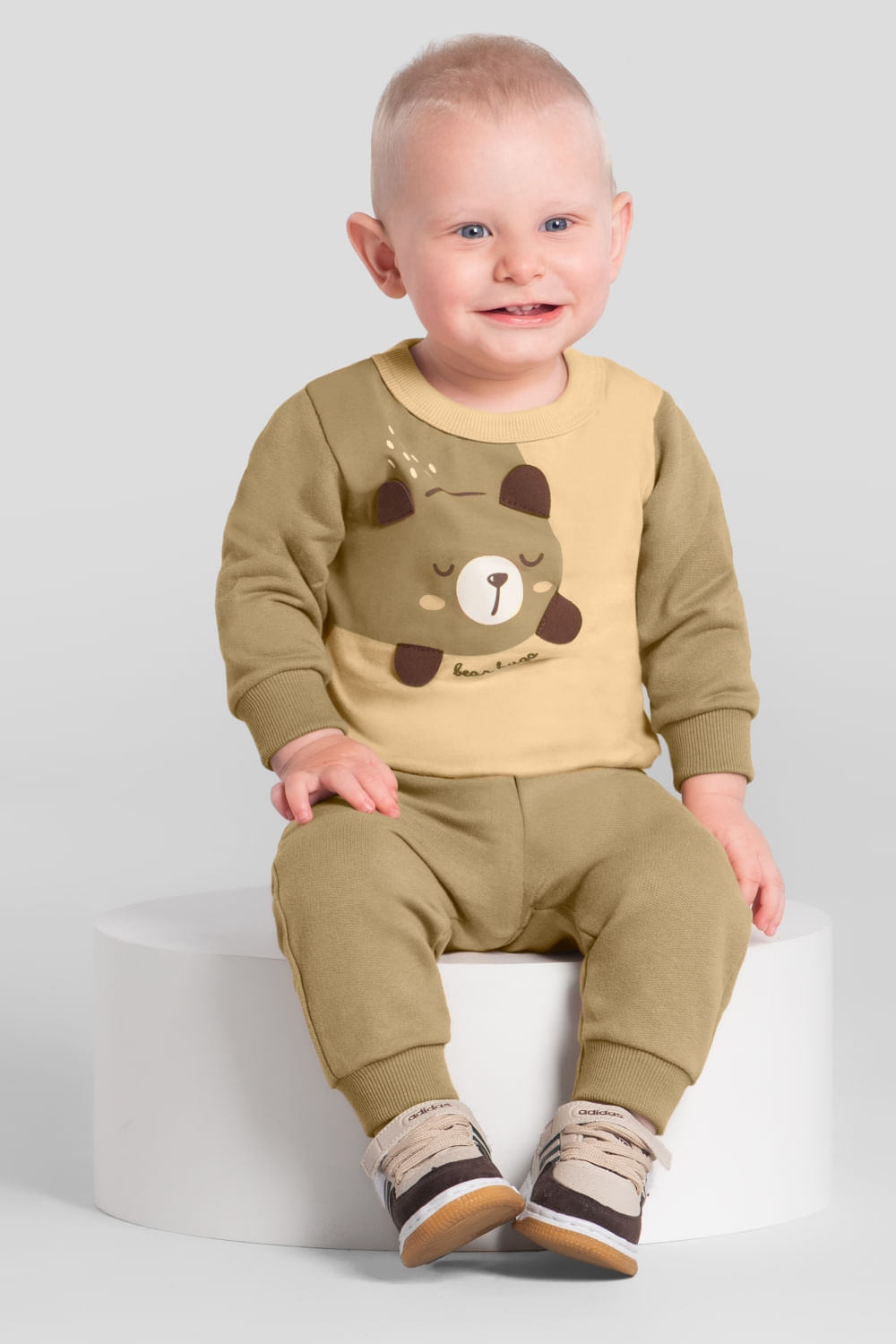 Conjunto bebê menino de ursinho Brandili Baby