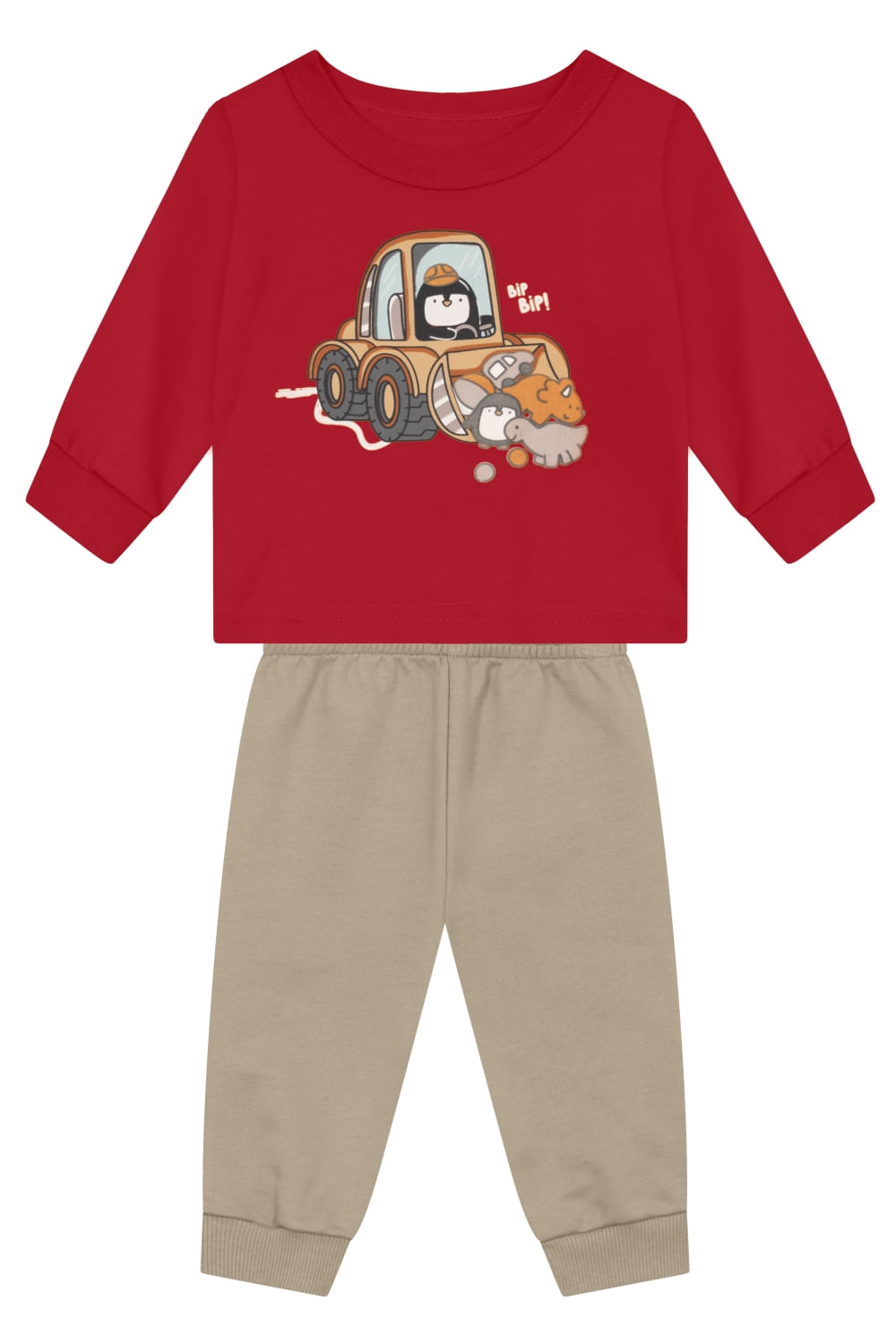 Conjunto bebê menino em moletom Brandili Baby