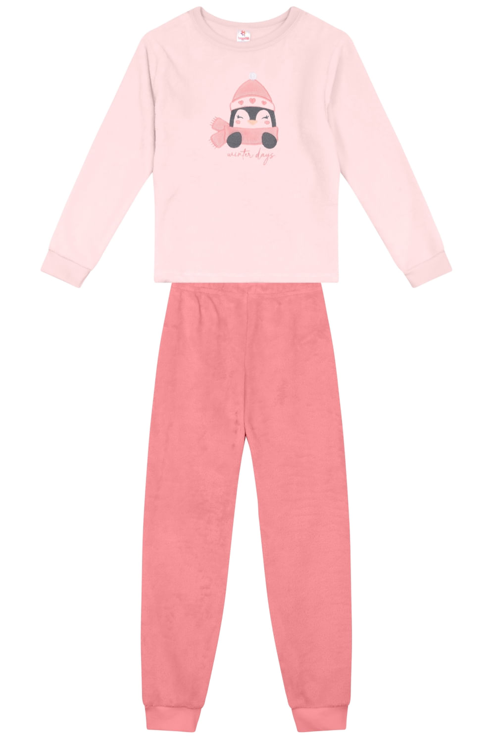 Pijama infantil menina em moletom peluciado Brandili
